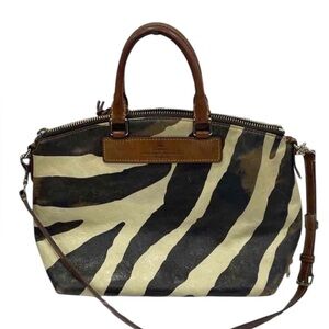 2018 Dooney & Bourke Zebra Print Leather Handbag